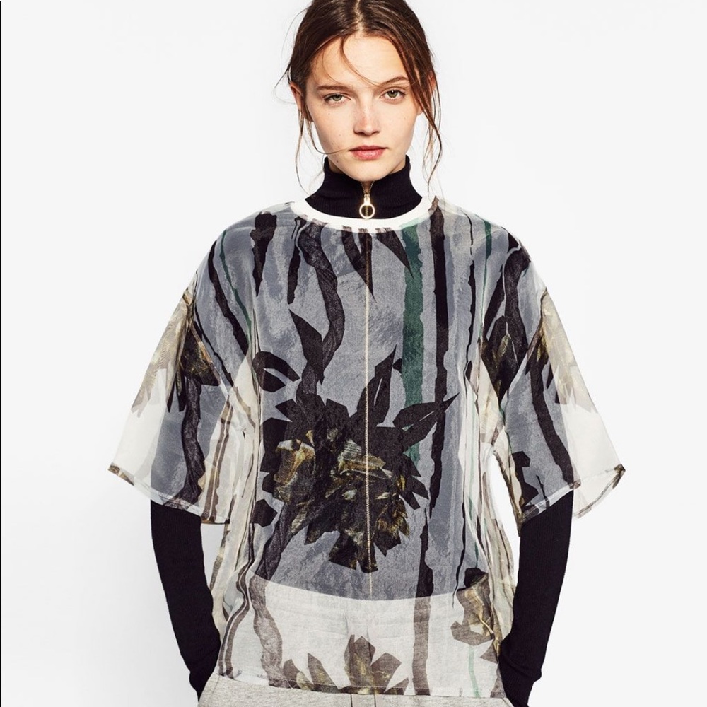 Sheer Printed Zara Top
